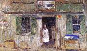 Childe Hassam News Depot at Cos Cob oil painting on canvas